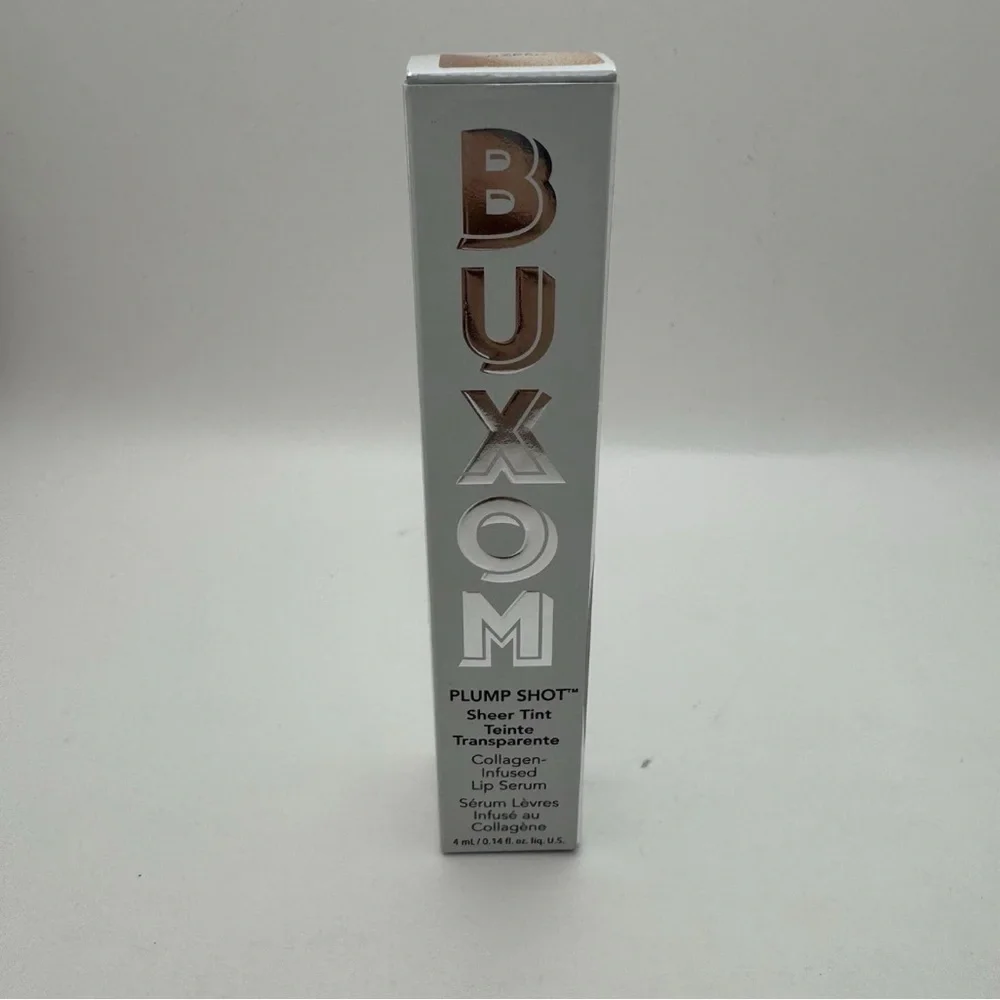Buxom Plump Shot Sheer Tint Collagen Infused Lip Serum Get Naked .14 Oz NIB